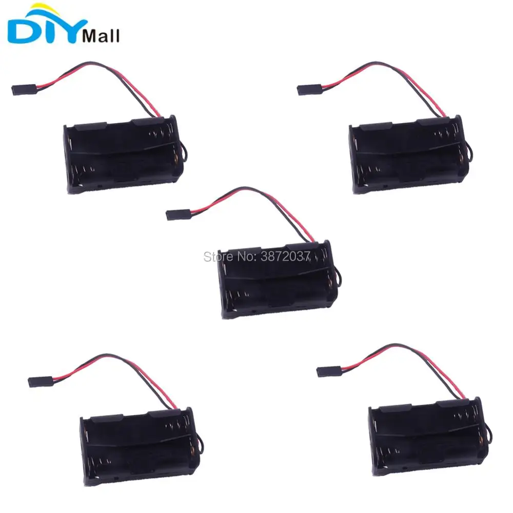 

5pcs/lot 6V Battery Holder Box Case Cover 2Pin Plug for 2pcs AA Battery