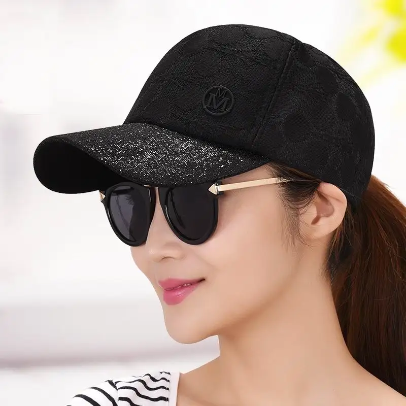 Женская бейсбольная кепка Кепка модная кепка блестка женская Солнцезащитная шляпа