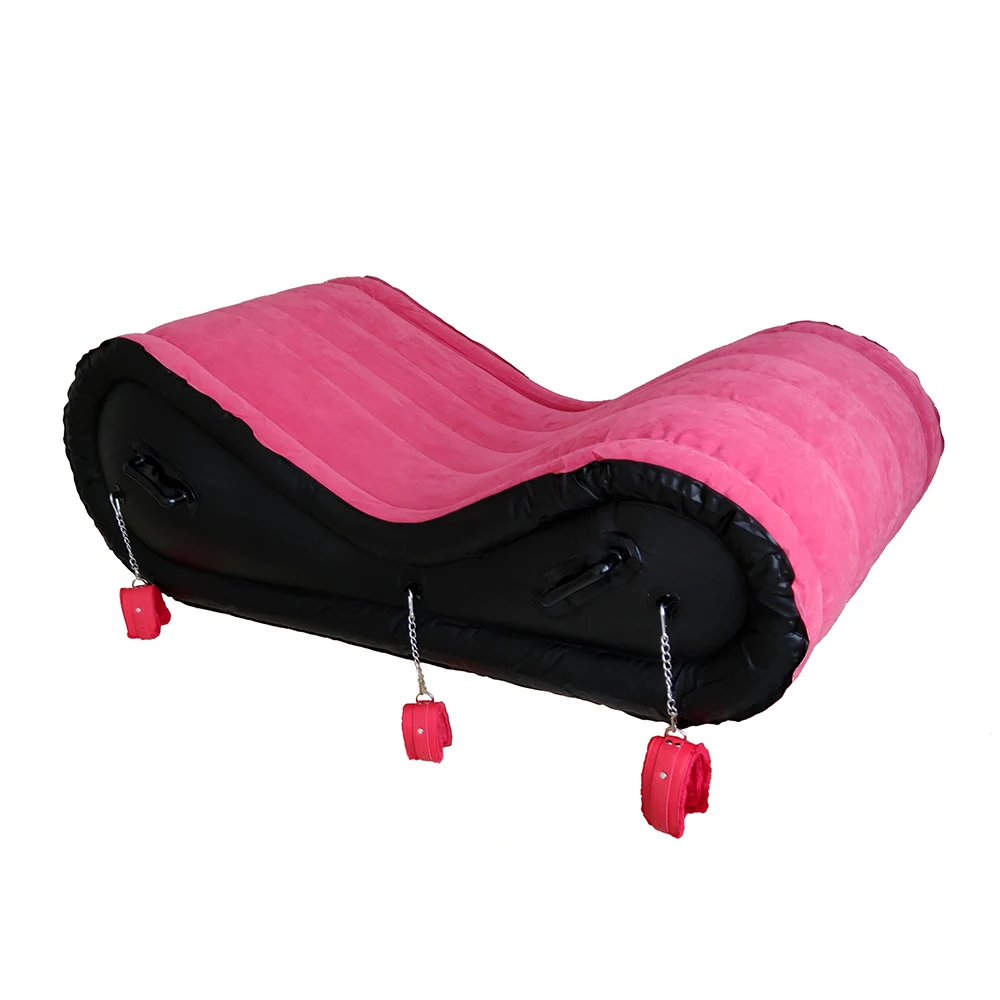 Red Inflatable Sex Sofa 440lb Load Carrying Capacity EP PVC Sex Furniture air cushion furniture sex chair for couples