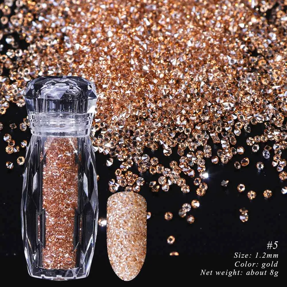 1 бутылка Чистый/голографический ногтей ювелирные изделия стразы стекло мини-икра бусины микро крошечные драгоценные камни 3D Блеск Дизайн ногтей украшения SA087