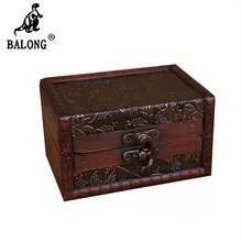 Antique wooden box Jewelry boxes Jewelry Container Necklace Bracelet Earrings Storage Case Jewellery Organizer freeshipping
