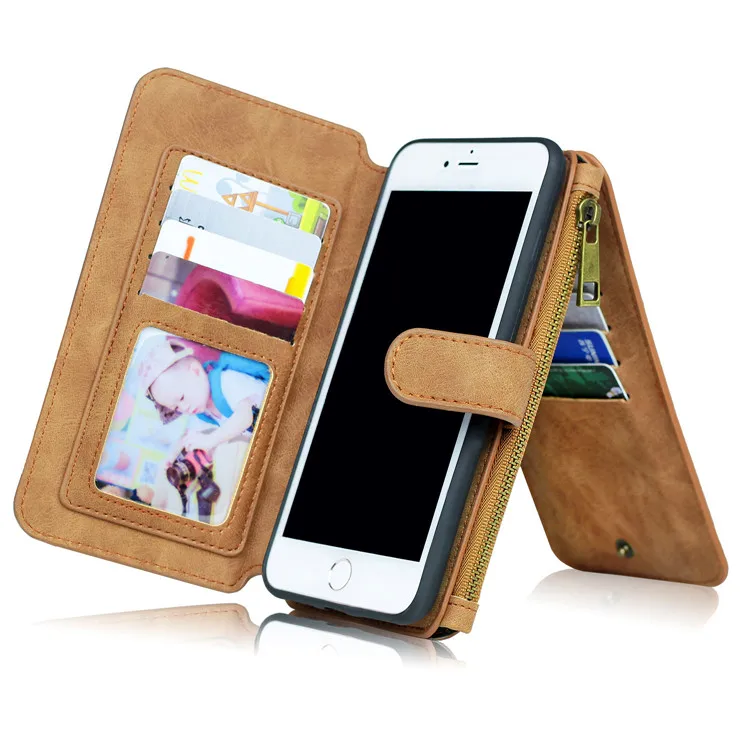 2 в 1 кожаный чехол-кошелек для iPhone 12 Mini Pro SE 2020 11 Max XS MAX XR 7 8 Plus | Мобильные телефоны и