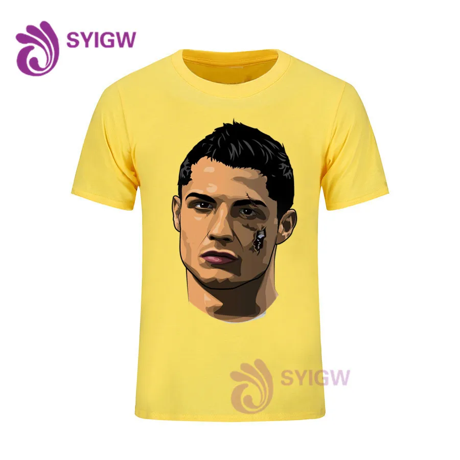 cristiano ronaldo Printed T Shirt Men Black T Shirt Mens Fashion men T