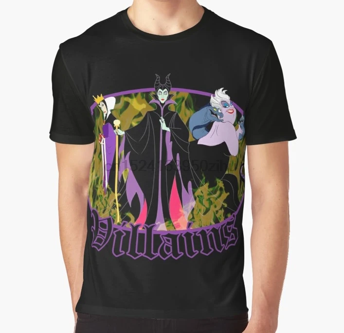 

All Over Print T Shirt Men Funny tshirt Villains Graphic T-Shirt