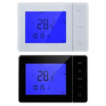 

Thermostat AC220V Programmable Thermostat Electric Heating Temperature Controller LCD Display Touchscreen Thermostat Regulator