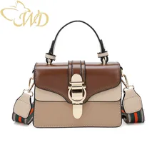WDbag Женская модная сумка на плечо новая контрастная строчка сумка через плечо милая сумочка для леди из искусственной кожи