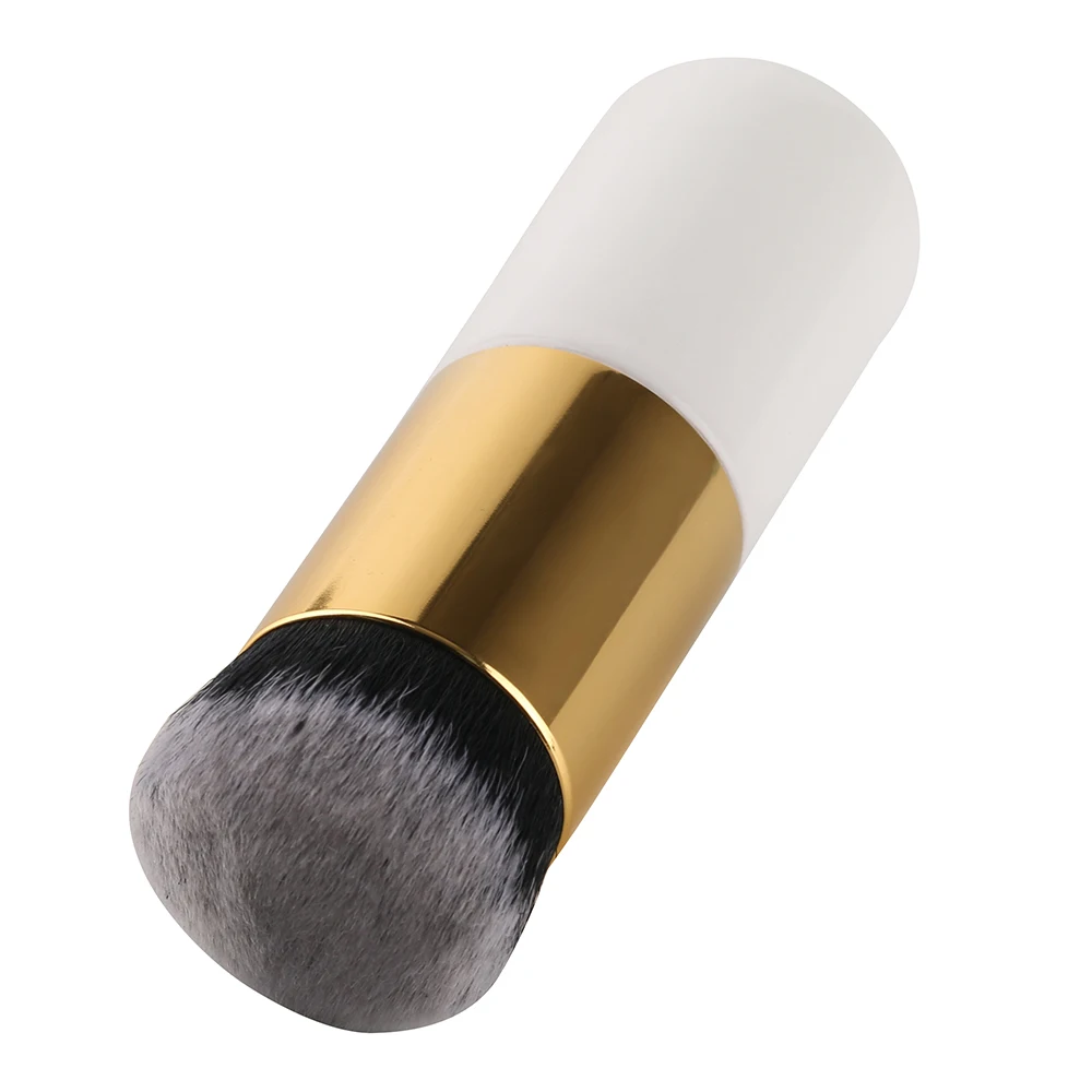 New Chubby Pier Foundation Brush Flat Cream Makeup Brushes Professional Cosmetic Shape Cream Blush Loose Powder Beauty Tool      (10)