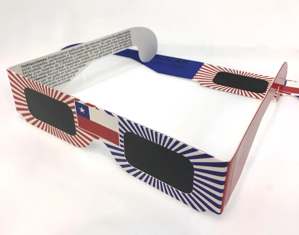 100 шт./лот, безопасные 3D бумажные солнечные очки, очки для просмотра затмения, новейший дизайн для