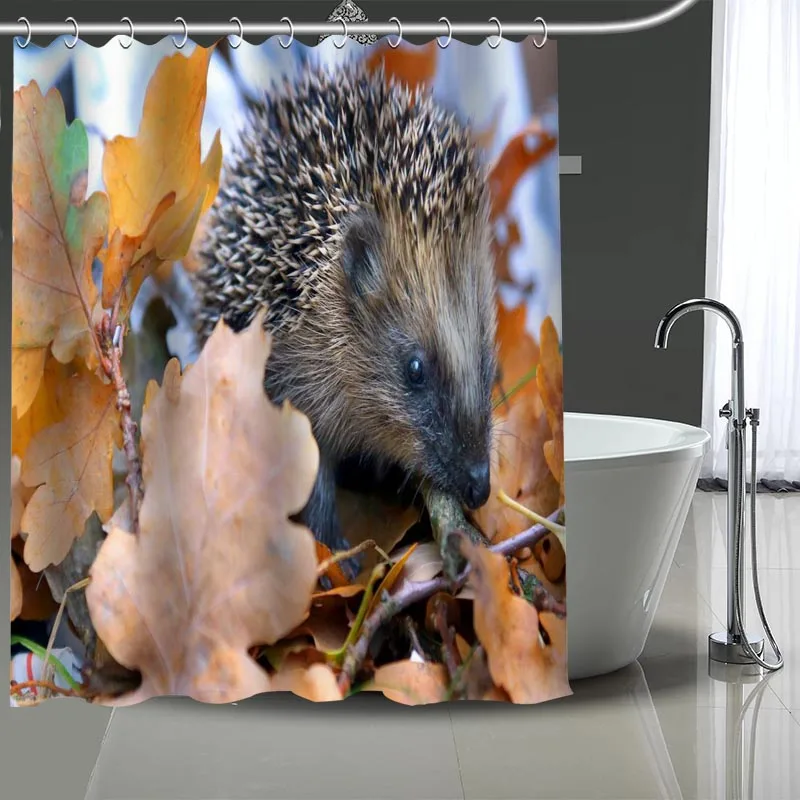 Пользовательские Hedgehogs занавески для душа современная ткань для ванной украшения интерьера, шторы занавески s с крюком больше размеров высокого качества
