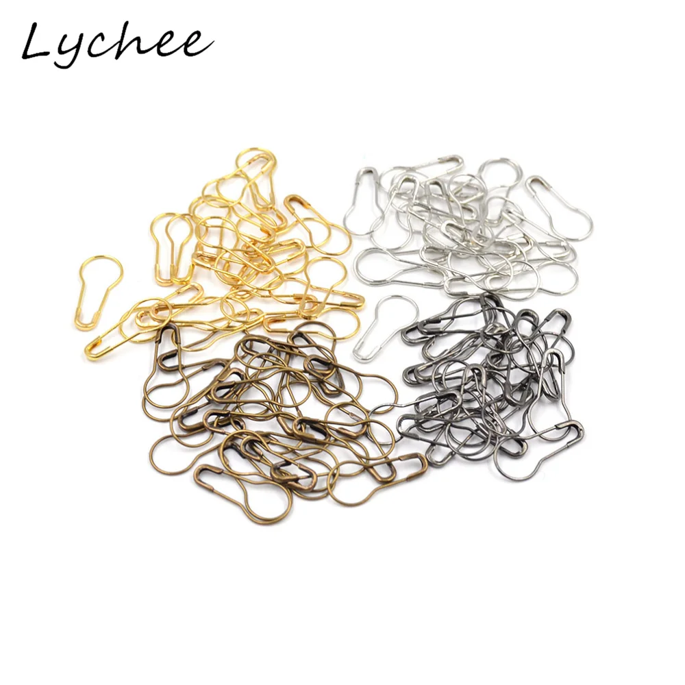Lychee 100 шт Разноцветные медные вязальные Стопорные маркеры шовная игла зажим крюк DIY Швейные иглы рабочие инструменты