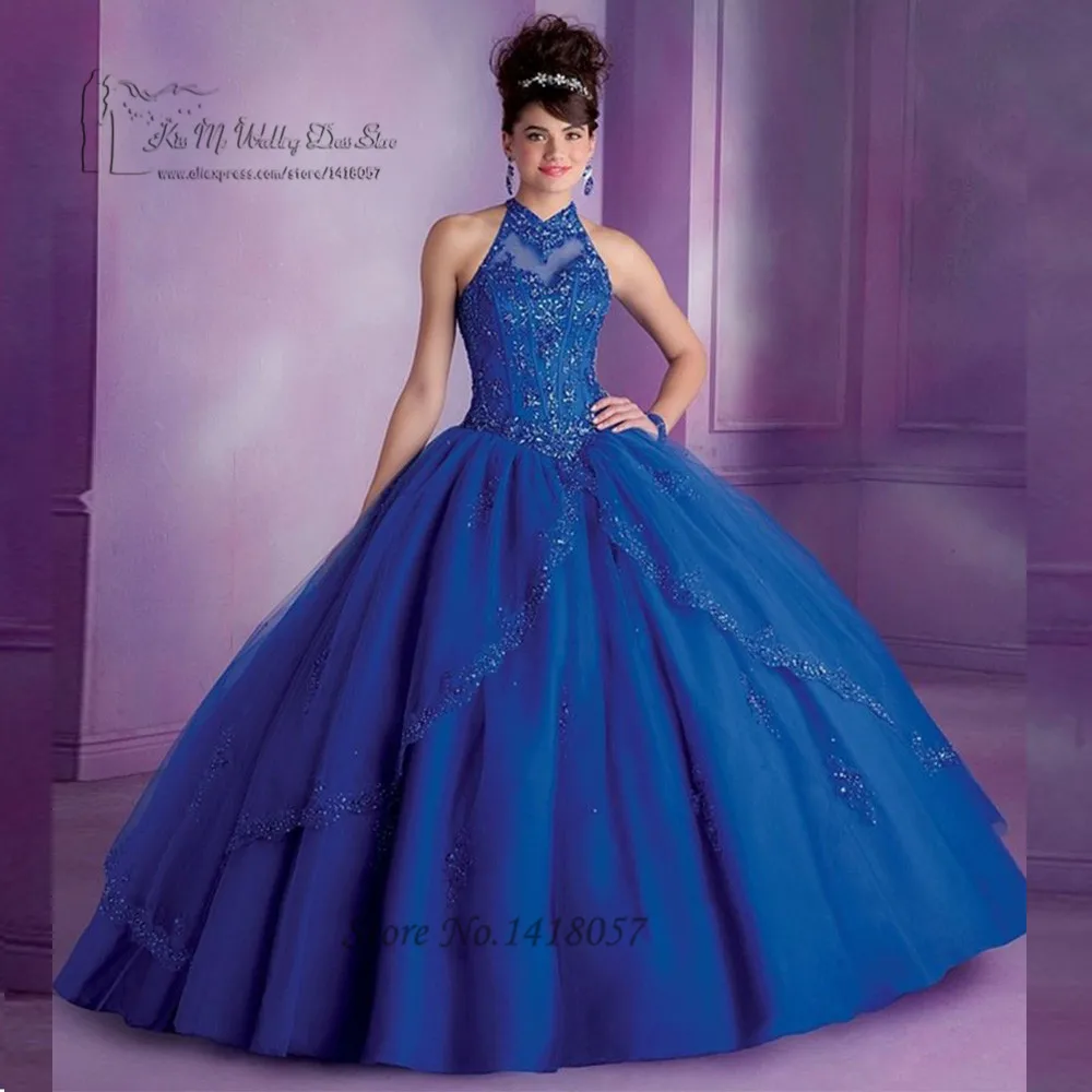 Vestidos Light Blue Quinceanera Dress Short Sleeve Ball Gown Vintage