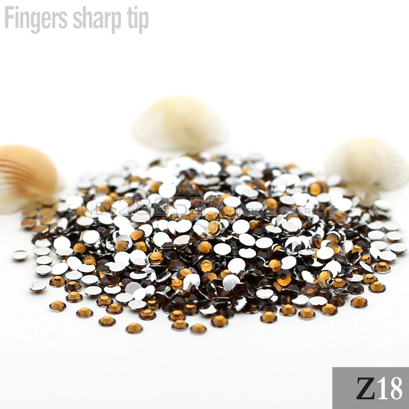 

6mm 1000pcs New Yellow brown Decorative Diamond 14-sided Resin Round Fashion Popular Nail DIY SS30 Z18