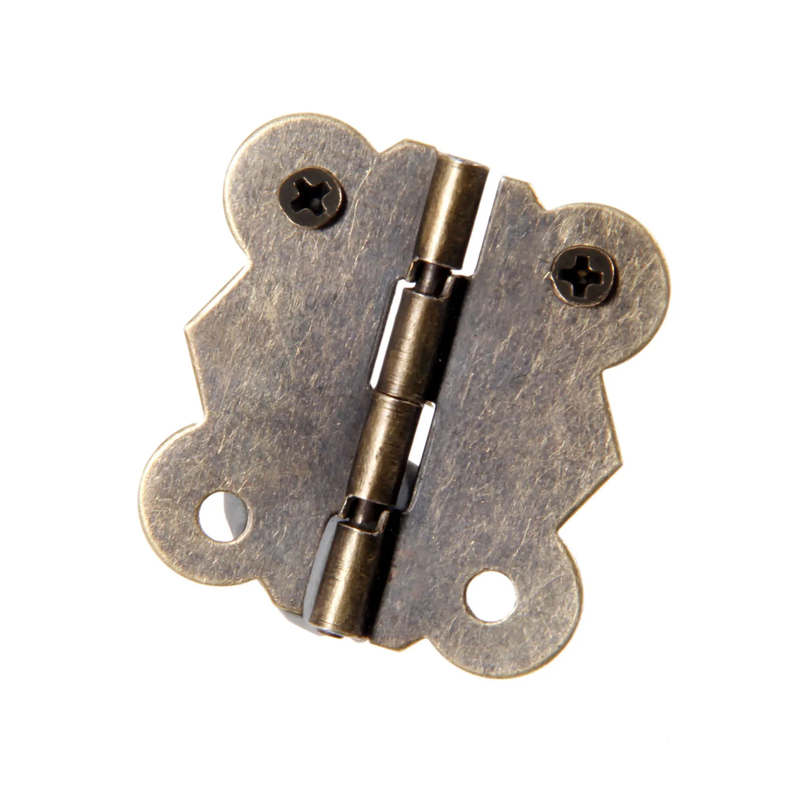 10 шт 39x27 мм старинный Бронзовый Шкаф Дверные Петли мебель аксессуары ювелирные изделия деревянные ящики петлевая мебельная фурнитура для
