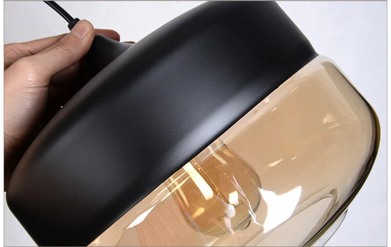Nordic Modern loft hanging Glass Pendant Lamp Fixtures E27 E26 LED Pendant lights for Kitchen Restaurant Bar living room bedroom (14)