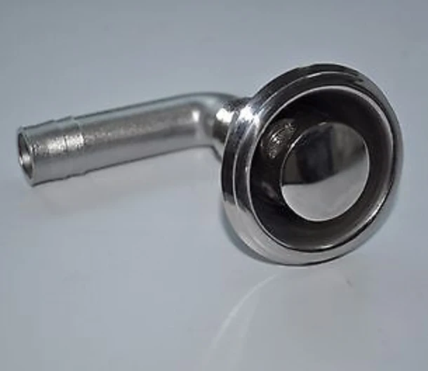STAINLESS STEEL BOAT MARINE FLUSH MOUNT FUEL GAS TANK VENT 90 Degree