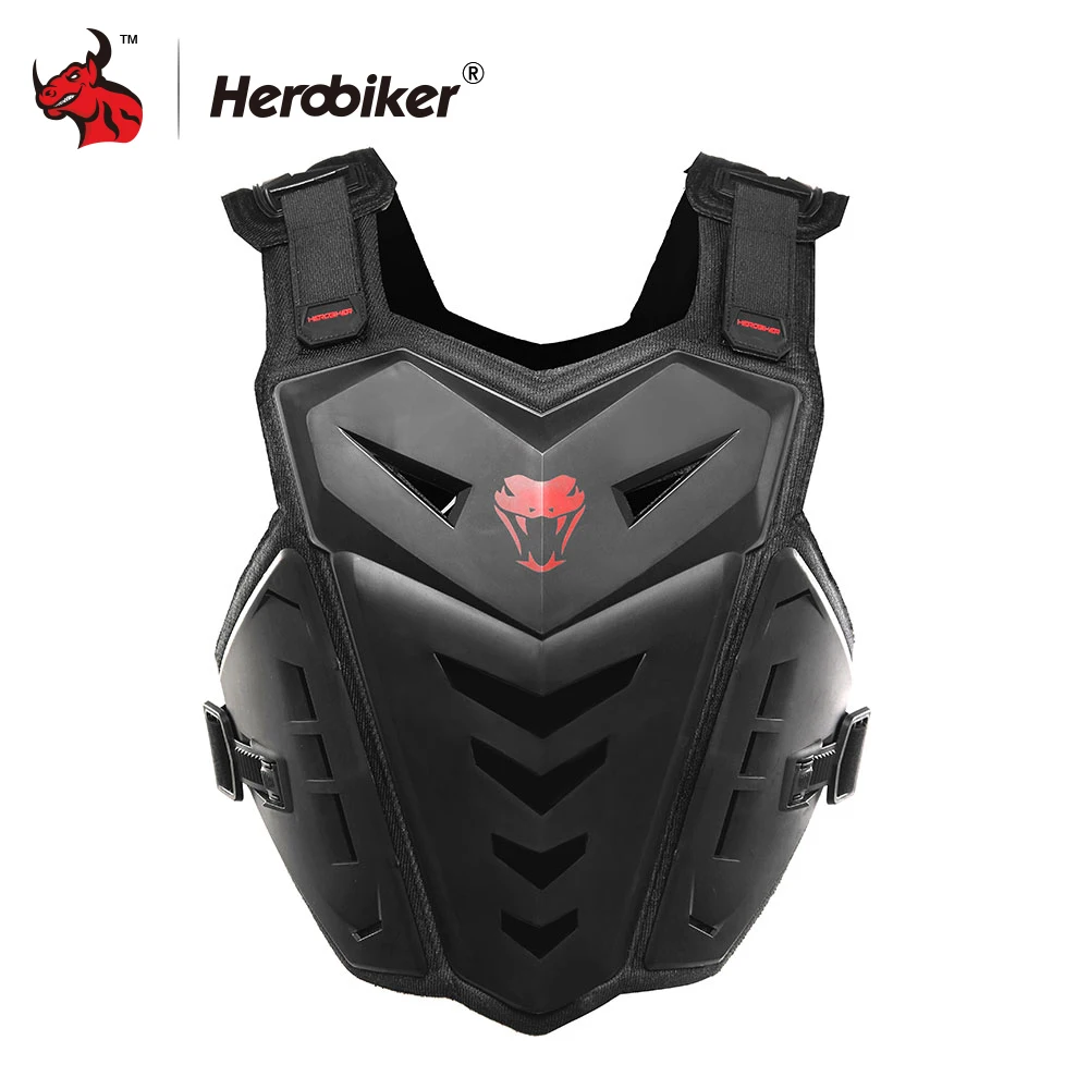 

HEROBIKER Motorcycle Jacket Body Armor Motocross Protective Gear Motocross Off-Road Racing Vest Moto Armor Vest Black And White