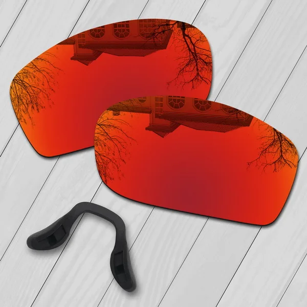 E.O.S поляризованные улучшенные Замена Объективы Для Высококачественные солнцезащитные очки Oakley Джульетта Солнцезащитные очки-несколько вариантов - Цвет линз: Fire Red-Nose pads