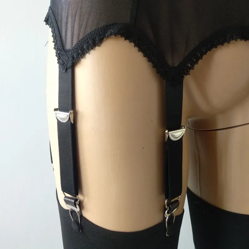 Женская подвязка 6 ремень простой сексуальный пояс с подвязками и чулками, кружевной пояс для подвязок нижнее белье Плюс Размер Набор