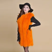 Fur Story 13201a настоящий роскошный жилет с лисьим мехом Толстая теплая зимняя куртка пальто