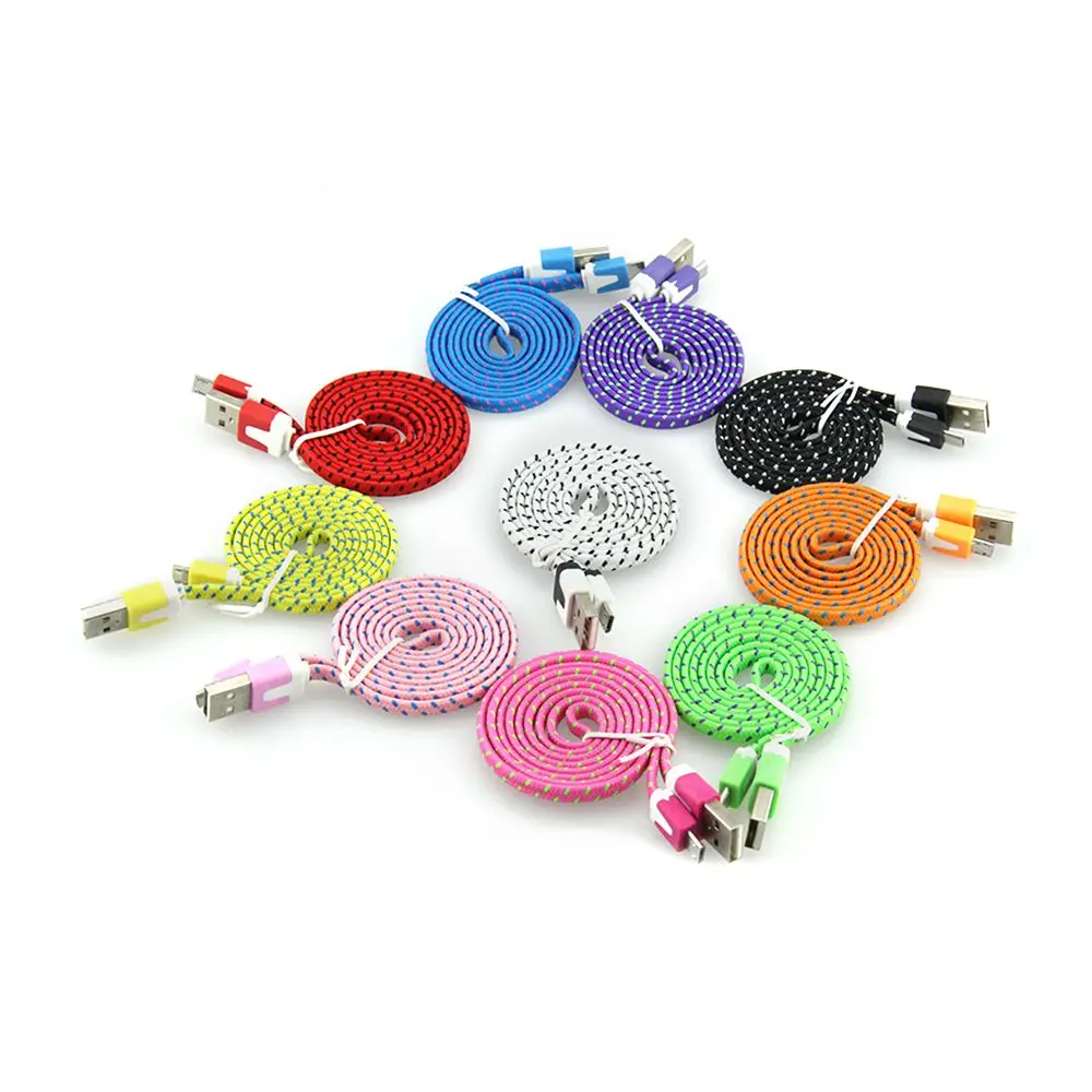 Плоский кабель micro usb для samsung huawei Xiaomi кабель micro usb адаптер 200 шт