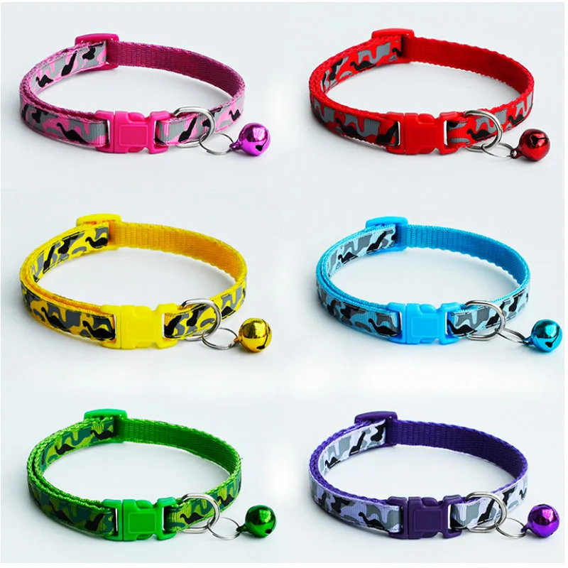 

Sale 1PC Adjustable Camo Dog Collar Cat Pet Bow Tie With Bell Necktie Cute Collar