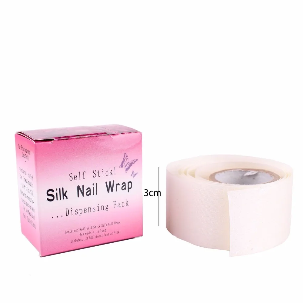 1 рулон белая шелковая клейкая лента для ногтей|nail fiberglass&silk nail wrap|fiberglass fiberglasstool tool