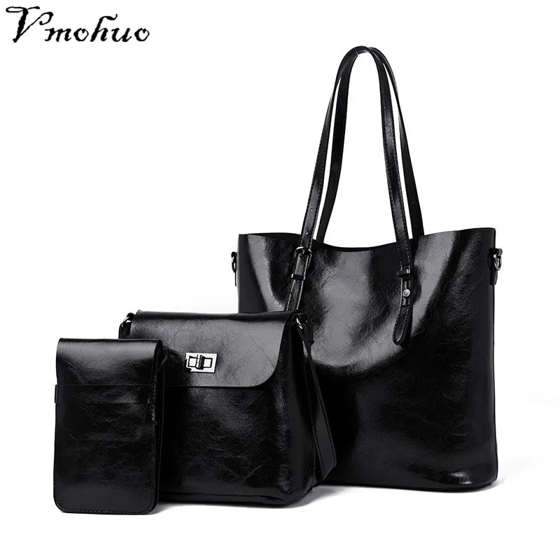 

VMOHUO 3pcs/Set Fashion Women PU Leather Handbag Female Crossbody Bags Small Phone Bag Women Composite handbags Set bolsos