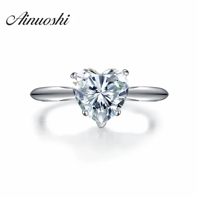 luxury jewelry heart shaped wedding ring 2 carat solitaire nscd engagement fashion jewelry women 925 solid - Heart Shaped Wedding Ring luxury jewelry heart shaped wedding ring 2 carat solitaire nscd engagement fashion jewelry women 925 solid - Heart Shaped Wedding Ring