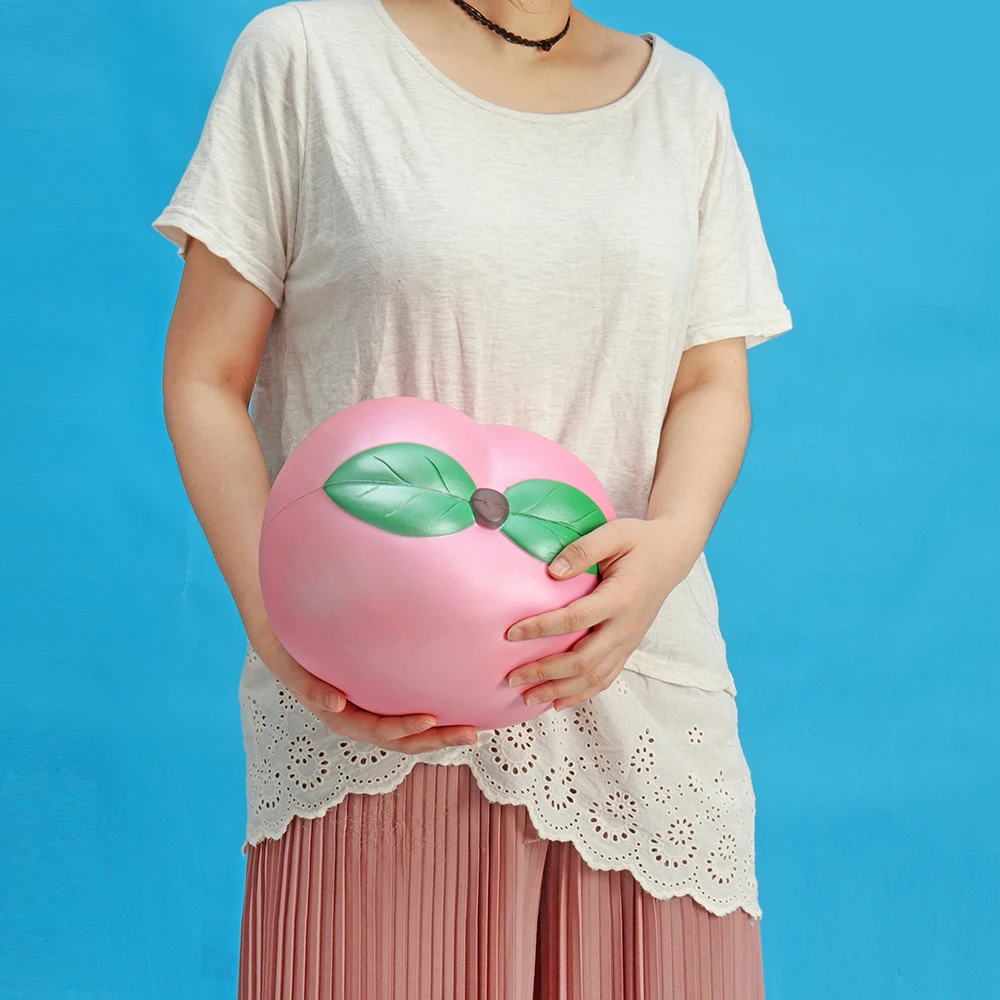 25 см Kawaii Big Peach Squishy Jumbo Fruit Slow Rising Toy для детей Коллекция подарок взрослых снятия