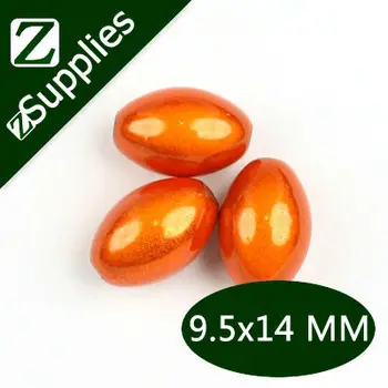 

Fancy Design 9.5*14 MM Orange Oval Plastic Miracle Beads, Acrylic Perle Magique Wholesale