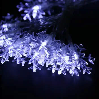 

2M 20Leds Christmas Tree Snow Flakes Led String Fairy Light Xmas Party Home Wedding Garden Garland Christmas Accessories
