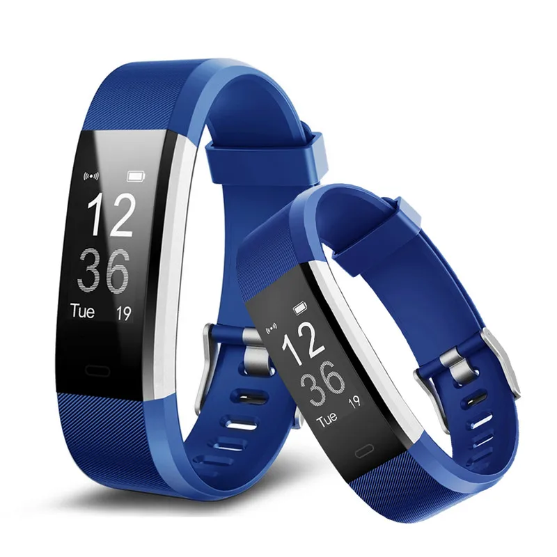 

ID115 Bluetooth Smart Wristband for Ios Android Casual Smart Strap Heart Rate Monitor Alarm Clock Men Women Watch OLED Bracelet