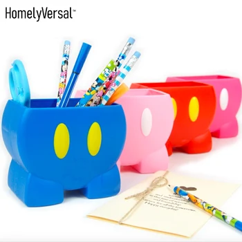 

Plastic pen holder Combination Mesh Desktop Pencil Pen Badge organizer Storage Box Stationery Ruler makeup box school supply