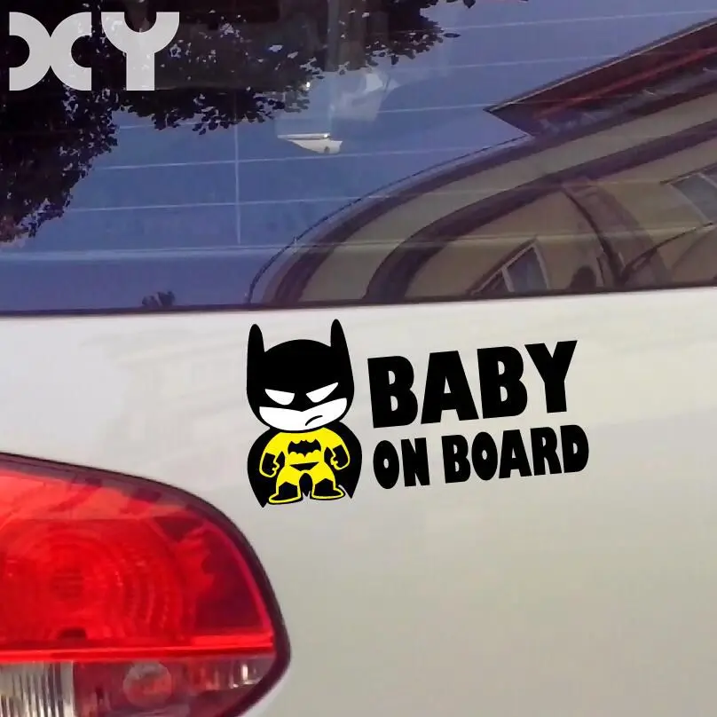 Ребенок Бэтмен "ребенок на доске" виниловая Автомобильная наклейка/светоотражающая лента наклейка s Прямая поставка
