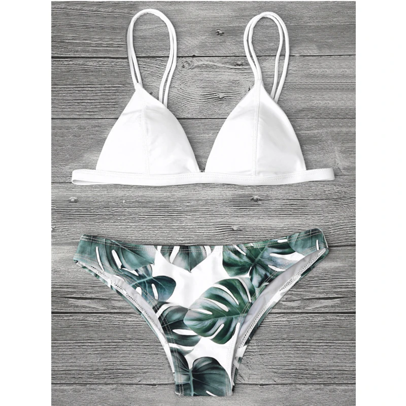 

Bikini Set Women Swimwear S-XL Brazilian Bikinis Women Two-Piece Swimsuit Leaves Printing Biquini Plavky Maillot De Bain Femme