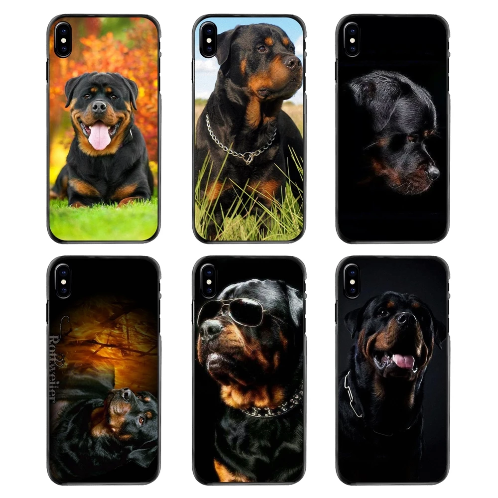 Hard Phone Covers For Huawei P7 P8 P9 P10 Lite Plus 2017 2016 Honor 5C 6 4X 5X Mate 8 7 9 German Rottweiler Puppies Dog Painting |