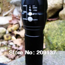 DHL XM-L T6 люменов 3 режима светодиодный фонарик Масштабируемые светодиодный фонарик факел для 3xaaa