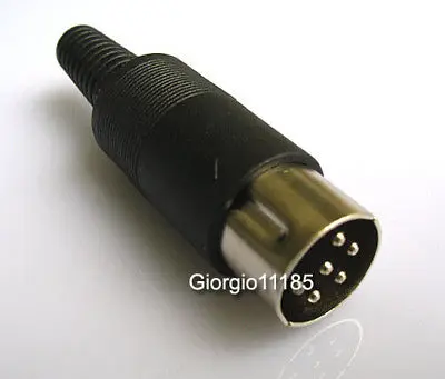 

12pcs DIN Male Plug Cable Connector 6 Pin