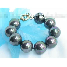 20 мм круглый павлин черный юг морские раковины жемчужный браслет благородный стиль естественно прекрасно jewe быстрая