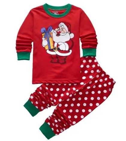 Пижамный комплект на Рождество для маленьких мальчиков и девочек детские хлопчатобумажные пижамы в полоску на рождественскую тему с принтом оленя и снега комплект одежды для сна с длинным рукавом семейные рождественские пижамы