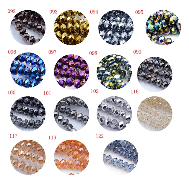 FLTMRH Shining Purple Color 3*4mm 145pcs Rondelle Austria faceted Crystal Glass Beads Loose Spacer Beads for Jewelry Making -