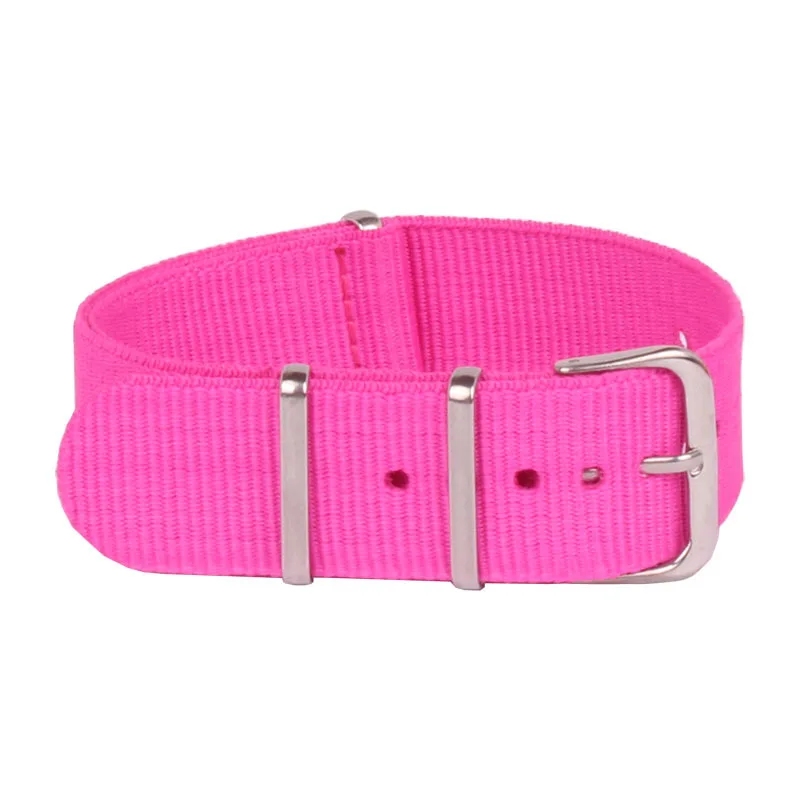

22 mm Watchbands Men Women Rose Nato Fiber Woven Nylon Watches Straps Wristwatch Band Buckle 22mm to the watch