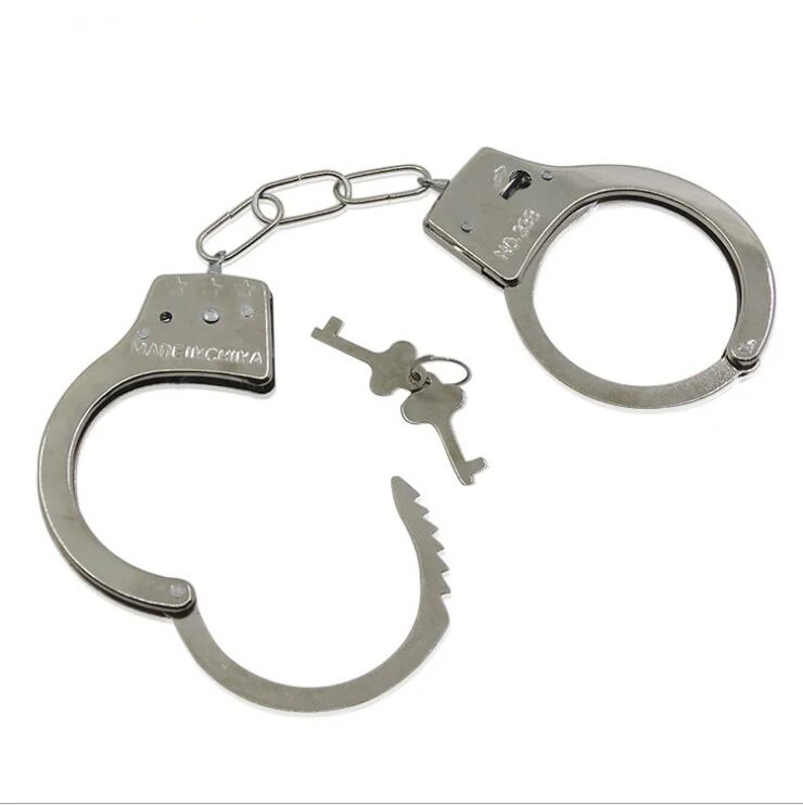 Novelty Toy Chrome Metal Handcuffs Toy Pretend Play NEW          s 