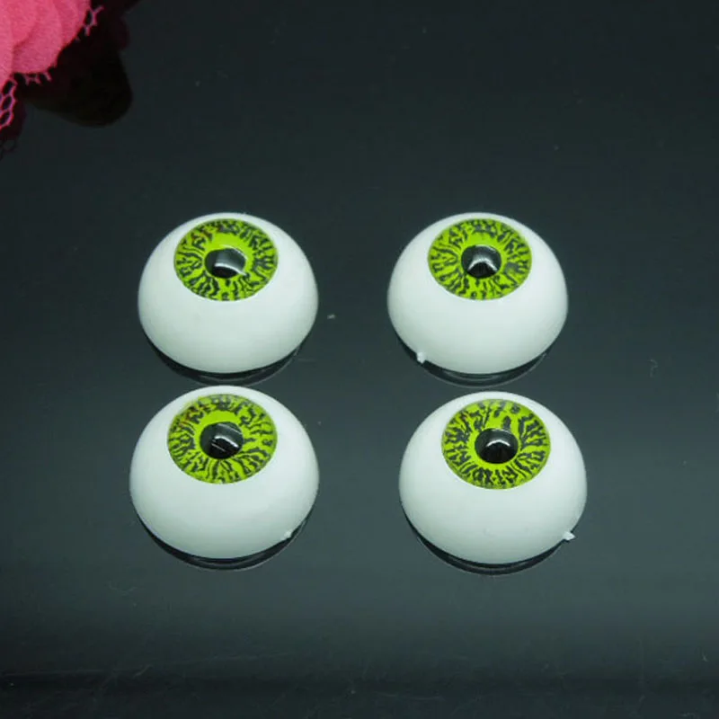 20Pcs(10pairs) Half Round Plastic Doll Eyes light Green color BJD EYES, Doll Dollfie Eyes