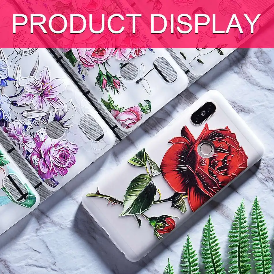 3D Relief Flower Case For Xiaomi Pocophone F1 Case For Xiaomi Redmi Note 5 5 Pro 5 Plus 5A 4A 5 4X Note 4 4X Silicone Case Coque (10)