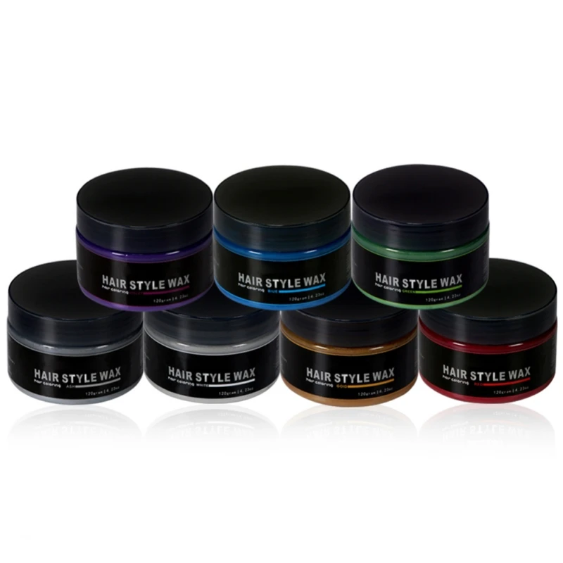 

7 colors Disposable hair Color Wax Dye one-time molding paste Gray Golden Hair Dye Wax Mud Cream