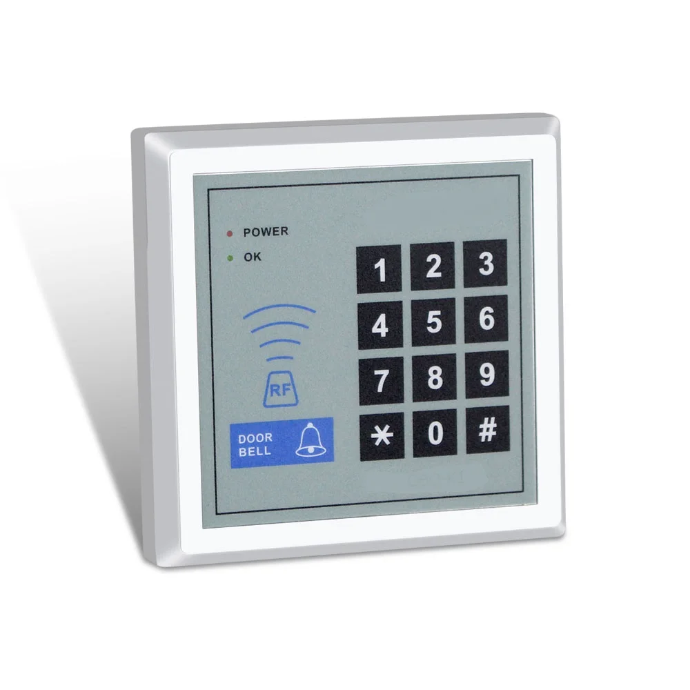 Автономный контроллер доступа RFID 125 смарт-карта khz Reader клавиатуры с 10 EM4100/4200, брелки для ключей для бытовых дверной замок Системы WG26