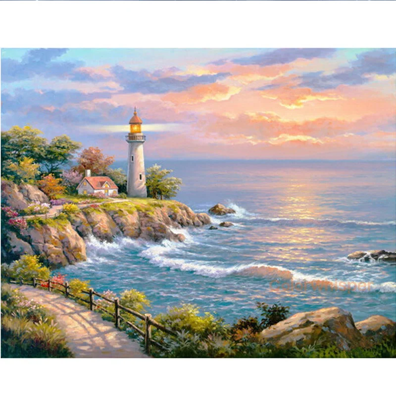 

Diamond Painting Square 5D DIY Rhinestone "Gorgeous Sea View Scenery"daimond Embroidery Cross Stitch Painting Handcraft LE00116