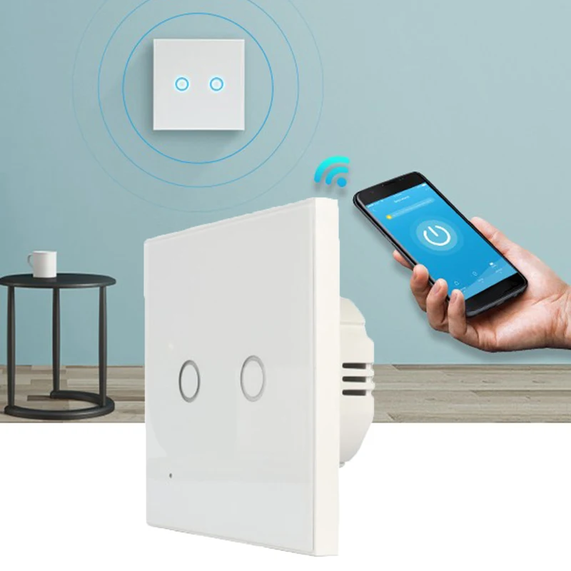 Полезный NAS-SC02WE 2200 W WiFi EU Plug Smart Switch In-wall 2 банды настройки таймера