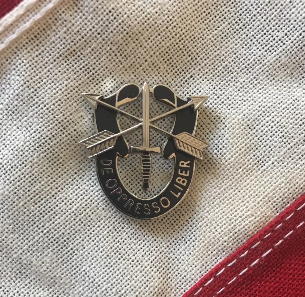 US Military SPECIAL FORCES CREST SF Hat Pin DE OPPRESSO LIBER